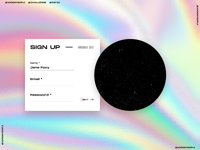 Sign Up Form / UI Challenge / Day 1 100daychallenge 100daysofui 100daysproject design flat minimal sign up form sign up screen ui web