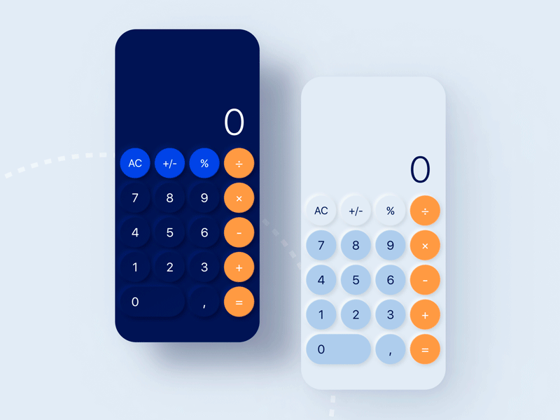 Calculator Design / UI Challenge / Day 4 100daychallenge 100daysofui 100daysproject animation calculator calculator design dailyui design graphic design motion graphics