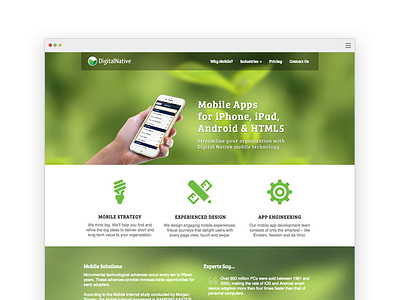 Digital Native Apps app green nature website
