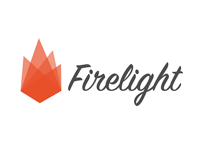 Firelight Logo cursive fire flames logo torch