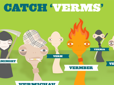 Catch Verms catch the worm illustration verms