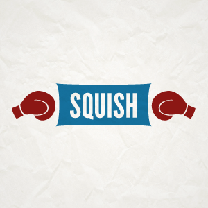 Squish Logo boxing gloves logo squish