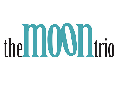 The Moon Trio - logo for jazz music trio design logo nebojsa reljin typography