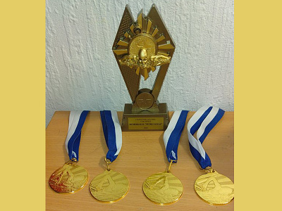 My son - swimming champion :)