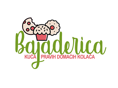Bajaderica - logo for homemade cookies company design logo nebojsareljin