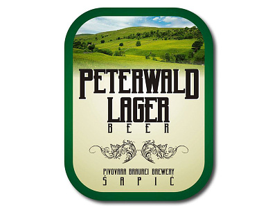 Craft beer - Peterwald Lager label nebojsa reljin nebojsareljin
