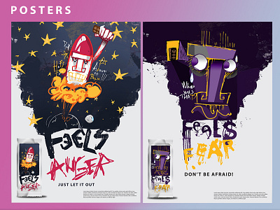 Feels - Poster design - Anger * Fear art drawing graphicdesign illustration packagingdesign poster posterdesign