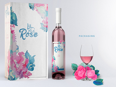La Vie En Rose - Packaging Design design graphicdesign labeldesign packaging packagingdesign wine