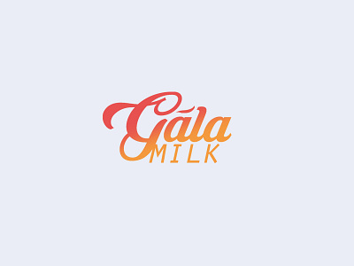 Gala Milk - Logo design graphic art graphicdesign log logodesign milk packagingdesign typo typografy