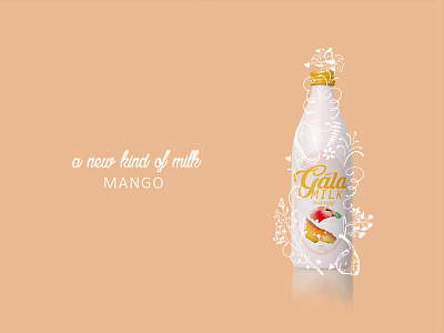 Gala Milk - Mango art design drawing floral graphicdesign illustration labeldesign logo packaging packagingdesign posterdesign typography
