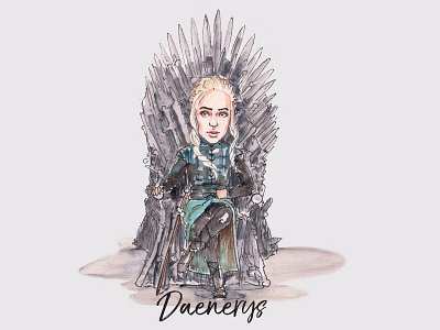 Good bye Dany art caricature daenerys design drawing gameofthrones got graphicdesign illustration ironthrone targeryan typography