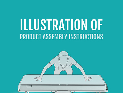 Illustration of Product Assembly Instructions 3dsmax furniture design graphic design illustration illustrator product design