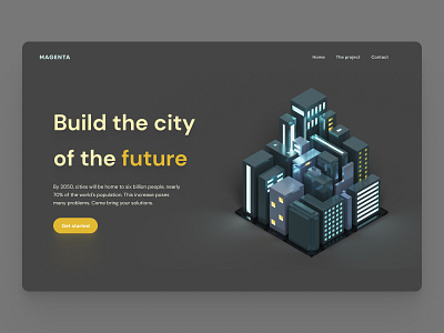 City of the future - landing page bordeaux city clean figma french designer illustration interface design isometric illustration landingpage magicavoxel minimal simple
