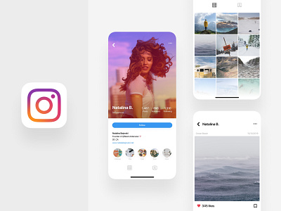 Daily UI 006 : User profile app bordeaux dailyui dailyuichallenge facebook figma french designer instagram interface design redesign simple userprofile uxui