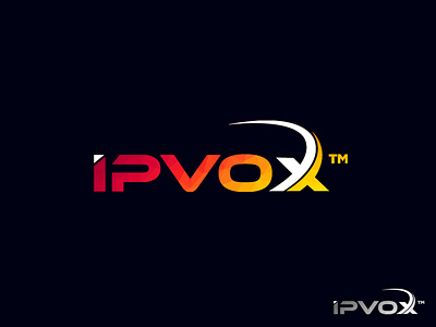 " IPVOX "- Colorful Gradient Logo Design 1st short branding colorful art colorful logo illustration logo typography vector vector artwork vector logo