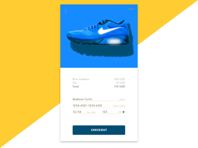 Daily UI #002: Credit Card card credit card daily ui daily ui 002 dailyui dailyui002 online shopping payment shoes shopping ui user interface