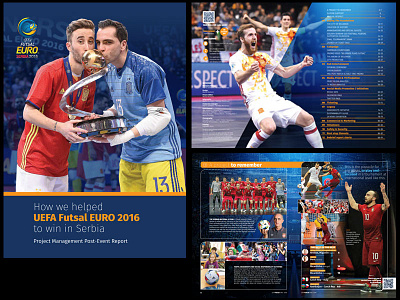 UEFA Futsal EURO 2016 brochure concept graphic design