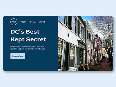 ALX Landing Page Dribbble Post alexandria homepage landing page old town travel ui