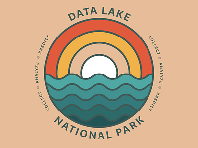 Data Lake National Park - Reporting Team T-Shirt Concept data analytics data lake element 84 first post illustration logo national park retro