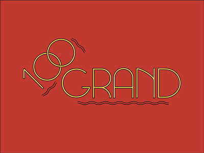 Weekly Warmup - 100 Grand Bar art deco candy bar typography vector weekly warm up