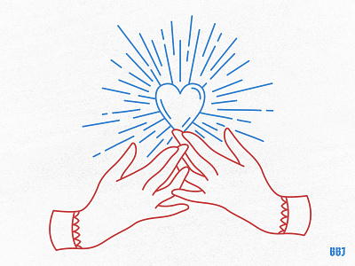 open heart art blackboozeillustrations design digital hand hands heart illustration love vector