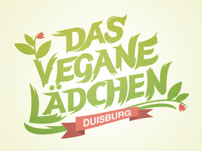 Das vegane Lädchen artcore duisburg flower font food green illustration leaf shop vegan