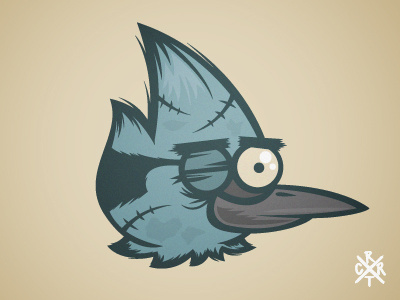 Mordecai artcore bird blujay cartoon character dead illustration mordecai regularshow zombie