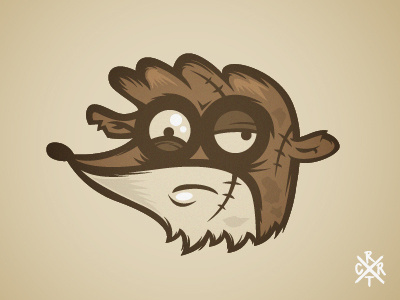 Rigby artcore cartoon character dead illustration racoon regularshow rigby zombie