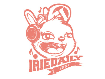 Iriedaily Lovebeat Shirt artcore beat berlin bunny character graphic headphones illustration iriedaily love music skate