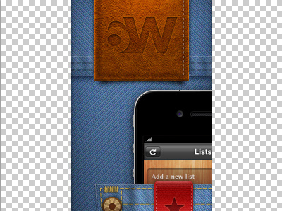 Jeans Part1 6wunderkinder artcore blue iphone jeans leather patches star texture