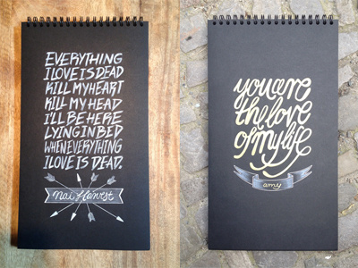 Typo Black Book 2 artcore blackbook dead font handmade life love typo typography