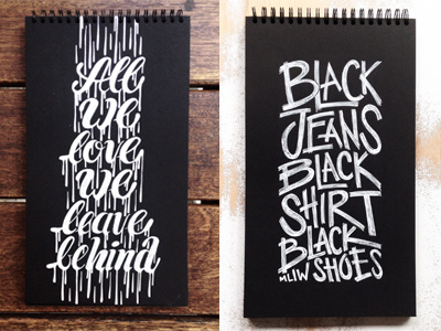 Typo Black Book 5 artcore black blackbook converge font handmade illustration jeans letters love typo typography