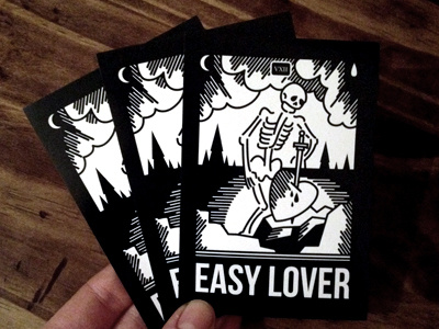 Easy Lover Sicker artcore easylover heart illustration logo love skeleton skull sticker sword