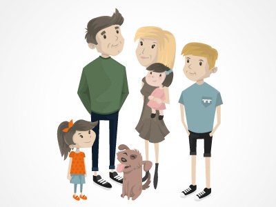 DAK Family artcoreillustrations dak dog family icon illustration video