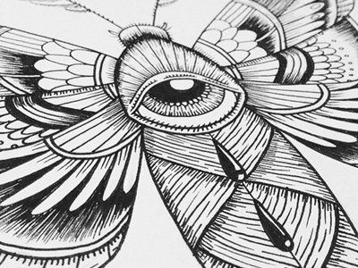 Moth artcoreillustrations blackandwhite drawing eye moth tattoo tear
