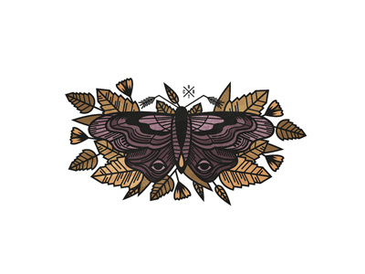 Moth art artcoreillustrations illustration leaves moth tattooart vector vectorart