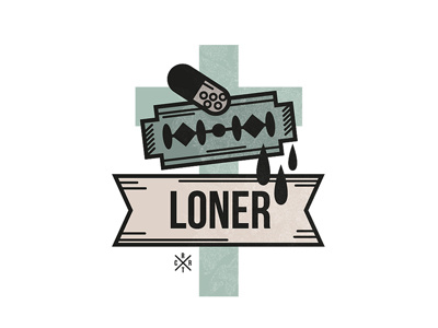 Loner art artcoreillustrations cross illustration loner tattooart vector vectorart