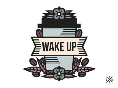 Wake Up art artcoreillustrations coffee flower illustration leaf tattooart vector vectorart