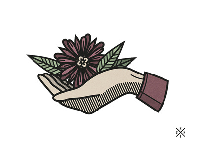 Gift. art artcoreillustrations flower gift hand illustration leaf leaves tattooart vector vectorart