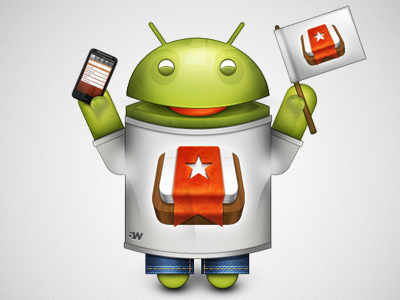 Wunderlist for Android android app artcore green illustration jeans phone wunderlist