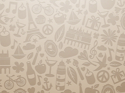 Pattern design for my mum :) anchor artcore bike candle cloud cocktail coffee flower frame leaf paris pattern peace pencil ship star wine