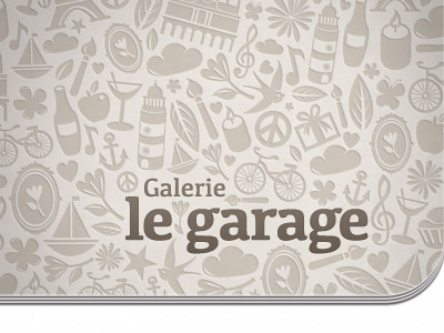 Business Card "Galerie le garage" artcore business card galerie le garage paper pattern shop