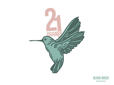 21 Grams - Colibri 21grams art bird blackboozeillustrations colibri design illustration logo vector