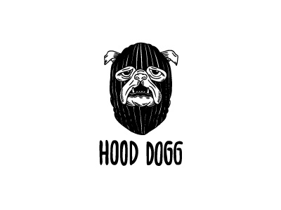 Hood Dogg Logo art blackboozeillustrations bulldog design dog illustration logo vector