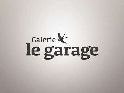 Logo Galerie le garage artcore galerie logo swallow