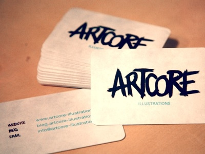 Artcore Business cards artcore business card logo paper wood