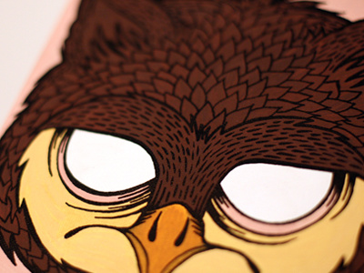 Owl Canvas acryl artcore brown canvas illustration owl painting photo