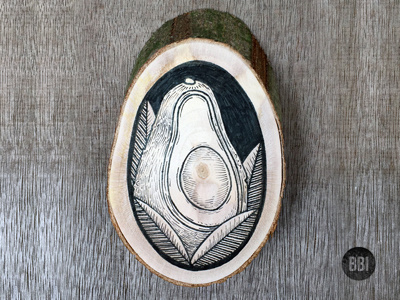 Avocado. art avocado food illustration leaves plant tattoo vegan