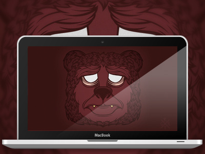 Bear Wallpaper artcore bear brown download grizzly illustration macbook wallpaper