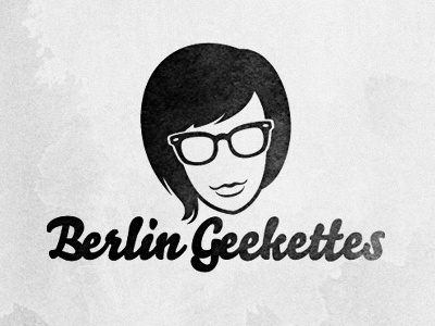 Berlin Geekettes Logo artcore berlin black geek girl glasses logo white